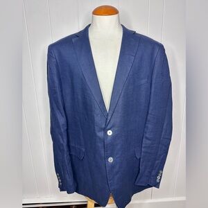 L. Ralph Lauren 100% Linen Navy Blazer Sport Coat